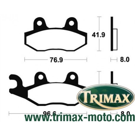 Plaquettes de frein arrière étrier 2 pistons 111