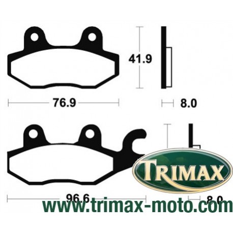 Plaquettes de frein arrière étrier 2 pistons 138