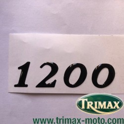 autocollant chiffres "1200" dôme ou gel pour daytona